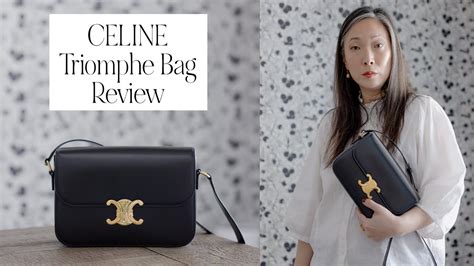 celine triomphe teen vs medium|CELINE MEDIUM TRIOMPHE BAG REVIEW .